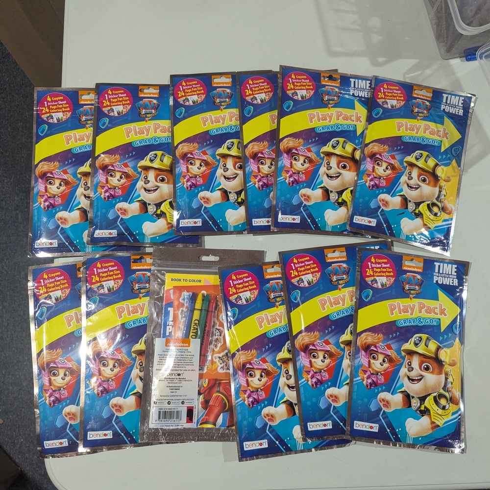 new 12 Packs Paw Patrol Play Pack Grab & Go - Blue and Yellow